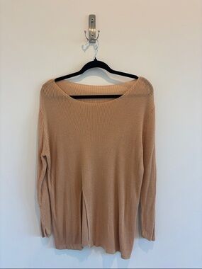 Light Tan Knit Long Sleeve Sweater